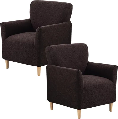 Miniatura 75 de Fundas de jacquard para sillón de banquete, fundas suaves para sillón, fundas elásticas de 1 pieza para sala de estar, funda antideslizante