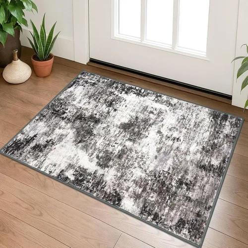 Miniatura 29 de Lansny Alfombra pequeña abstracta de 2 x 3 pies, alfombra de entrada, alfombra lavable para puerta de entrada, alfombra lavable antideslizante