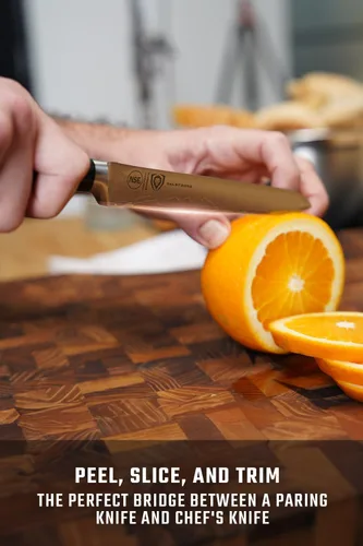 Miniatura 3 de DALSTRONG Gladiator Series Elite - Cuchillo de cocina de acero alemán forjado de alto carbono - Mango negro G10 - Cuchillo de cocina de regalo