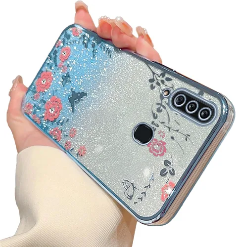 Miniatura 30 de Funda para Note 10, Galaxy Note 10 para mujer, cambio gradual con purpurina, cristal suave, TPU elegante, mariposa, floral, corazón, transparente