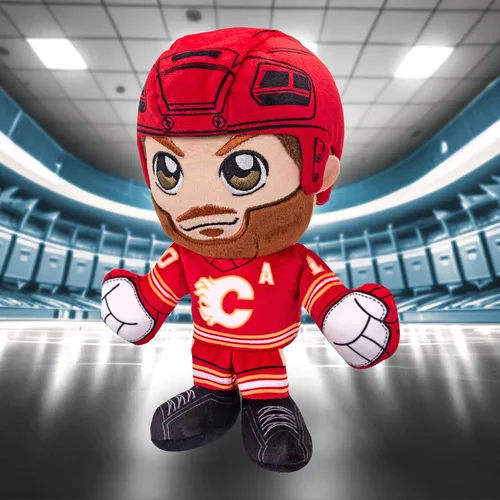Miniatura 6 de Bleacher Creatures Calgary Flames Jonathan Huberdeau - Peluche sentado de 8 pulgadas de la NHL Kuricha - Superestrella de la NHL inspirada en Chibi