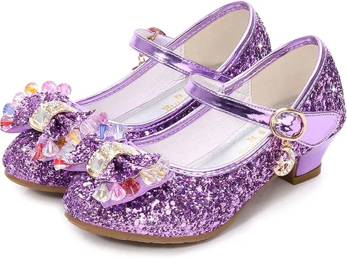 Miniatura 4 de Cadidi Dinos Zapatos de vestir para niñas, zapatos de fiesta de boda, zapatos de tacón Mary Jane Princesa (bebéniño pequeñoniño grande)