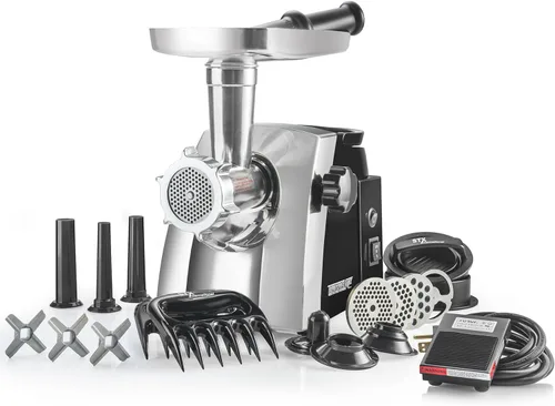 Miniatura 11 de STX International Turboforce Cadet 2000 Series Moledora de Carne Eléctrica Potente para Uso Doméstico 5-en-1 Rellenadora de Salchichas