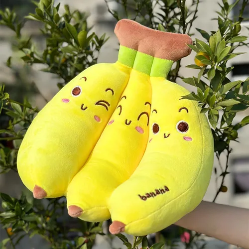 Miniatura 5 de Almohada de peluche de plátano de 13 pulgadas, juguete de fruta de animal de peluche para niñas o niños, para vacaciones