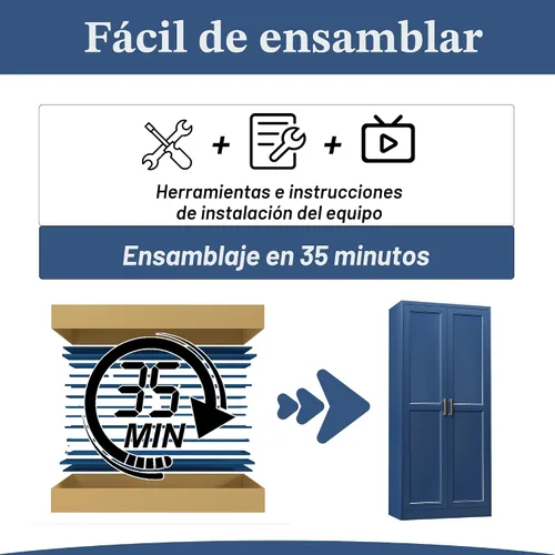 Miniatura 8 de SteeLoong - Gabinete de despensa de cocina, gabinetes de almacenamiento de despensa de metal azul de 71" con puertas y 4 estantes ajustables