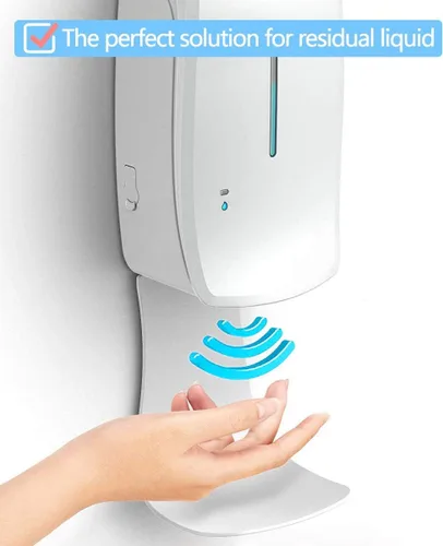 Cotn - Bandeja de goteo para dispensador de jabón ACotn para dispensador automático, montaje en pared y dispensador de desinfectante de manos, Blanco