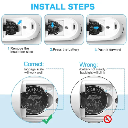 Miniatura 7 de Báscula de equipaje de alta precisión báscula de equipaje portátil para maleta, báscula digital de mano electrónica de 110 libras110.2 lbs