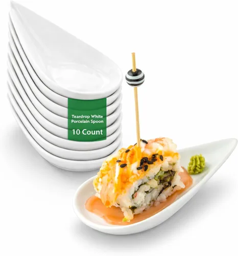 Miniatura 10 de Restaurantware -Cuencos para salsa de inmersión de 2 onzas, 10 platos de salsa en forma de canoa - aptos para microondas, aptos para horno, platos