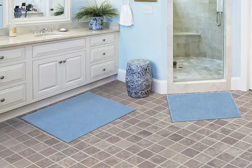 Miniatura 28 de Garland Rug Queen Cotton Sea Foam de 22 x 60 pulgadas ultra suave, afelpada, altamente absorbente, lavable a máquina, toalla de suelo para ducha