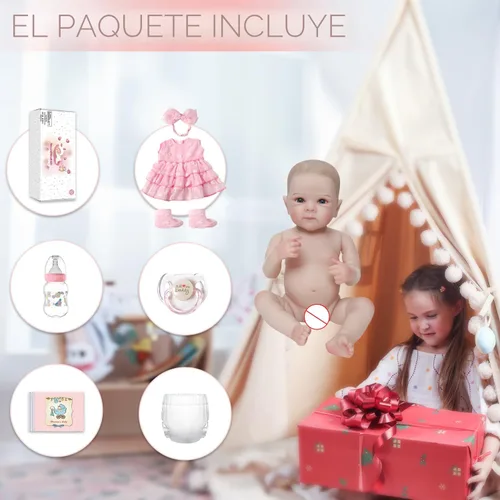 Miniatura 6 de KSBD Muñecas de bebé Reborn – Muñeca de bebé realista de 20 pulgadas, muñecas de bebé de la vida real, muñeca de bebé recién nacida realista