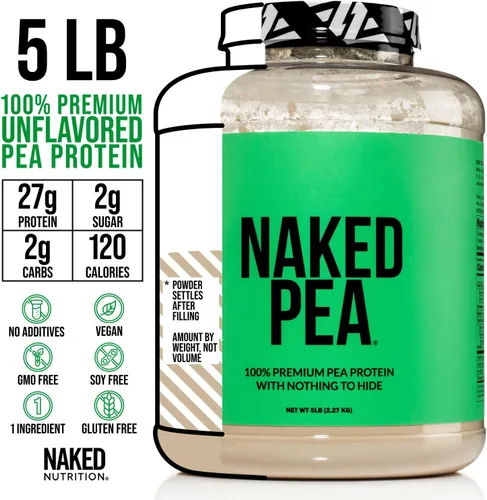 Miniatura 3 de Naked Nutrition - Proteína de chícharo aislado de granjas norteamericanas, 5 libras