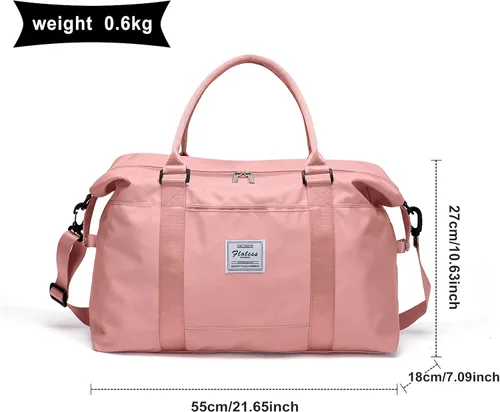 Miniatura 6 de Bolsos de viaje para mujer, para llevar en el fin de semana, bolsa de gimnasio deportiva, bolsa de entrenamiento, para pasar la noche y colgar al