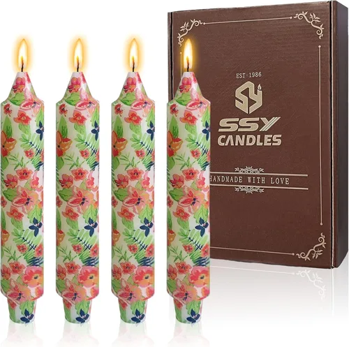 Miniatura 63 de Candelabros cortos de 5 pulgadas con velas cónicas verde oscuro, 4 piezas para cena, hogar, boda, fiesta, decoración
