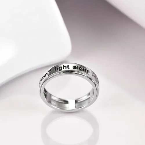 Miniatura 2 de Anillo giratorio para ansiedad de plata de ley para mujer, Plata Esterlina, no conocido