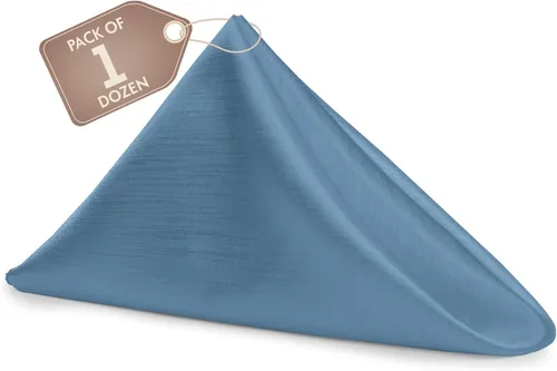 Miniatura 27 de Ultimate Textile -1 docena de servilletas reversibles Shantung Satin - Majestic - Servilletas de tela Majestic de 17 x 17 pulgadas, color marrón