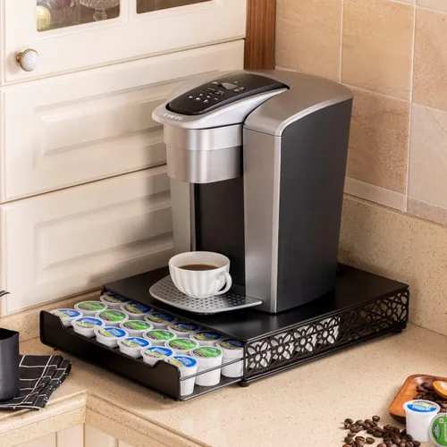 Miniatura 2 de Flagship Cajón de almacenamiento de cápsulas de café, organizador para Keurig (42 cápsulas, hierro)