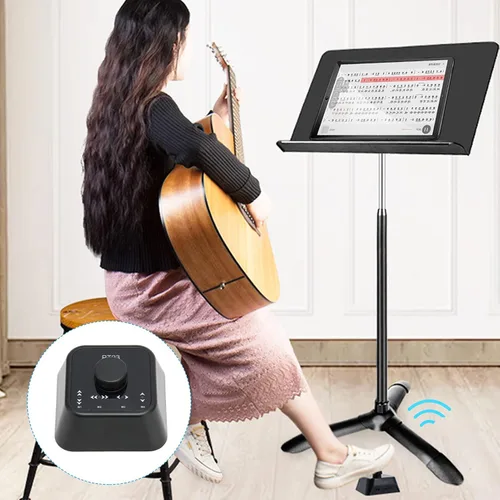 Miniatura 7 de Page Turner - Pedal giratorio de página de música recargable, Bluetooth, compatible con iOS, Android, sistema (negro)