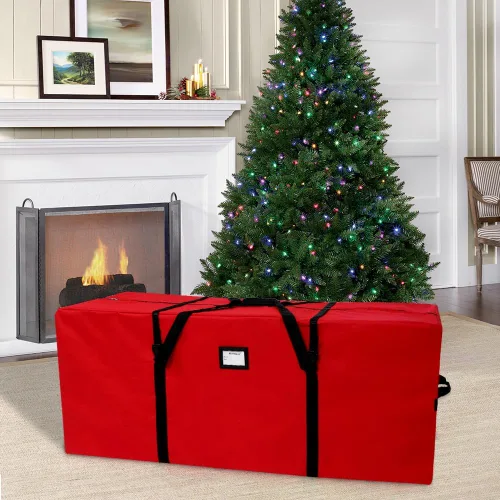 Miniatura 5 de AerWo Bolsa de almacenamiento para árbol de Navidad de 7.5 pies, caja de almacenamiento grande para árbol de Navidad, contenedores de almacenamiento