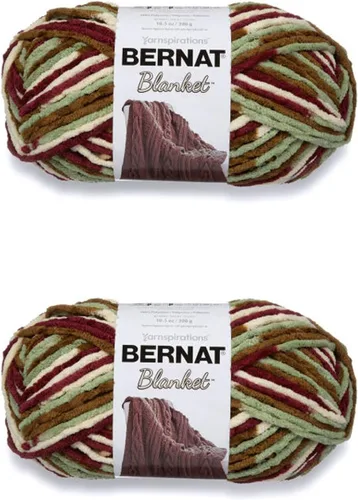 Miniatura 21 de Bernat - Estambre para mantas súper esponjoso acrílico, 2 paquetes de 300g/10.5 onzas, #6, chenilla gruesa de peso pesado para tejer y crochet
