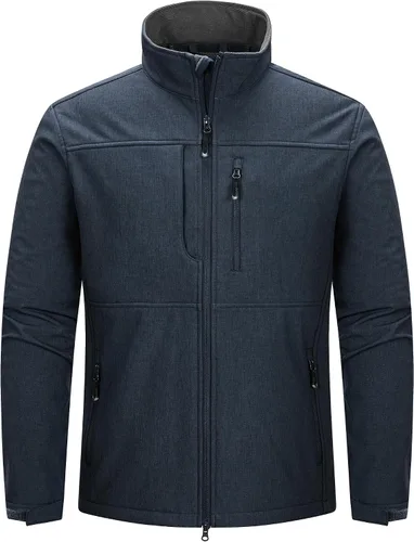 33,000ft Chaqueta ligera Softshell para hombre, con forro polar, rompevientos, impermeable, suave, para senderismo al aire libre