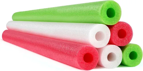 Miniatura 24 de Hanaive 6 paquetes de fideos de piscina, tubo de espuma flotante para natación de 52 pulgadas, fideos huecos a granel, flotadores resistentes