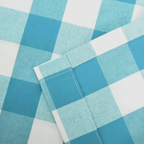 Miniatura 61 de Cenefas de cortina para ventana de 16 pulgadas de largo, 2 paneles de cuadros búfalo, cortinas pequeñas con bolsillo para barra, estilo clásico