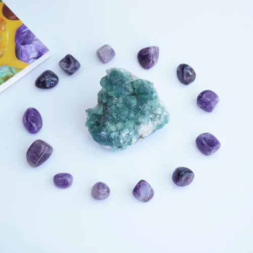 Miniatura 4 de Juego de piedras de cristal de amatista pulidas de cristal curativo a granel de 3 libras, piedras de cristal de amatista pulida para la fabricación