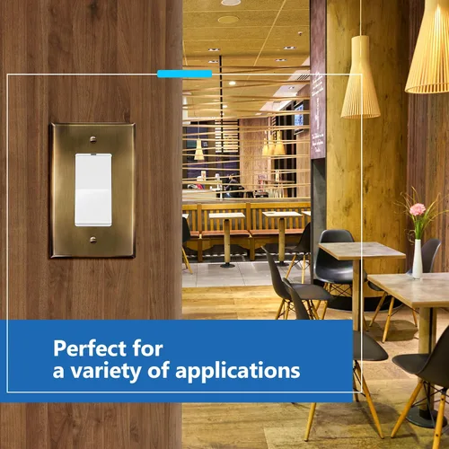 Miniatura 6 de LIDER Placa decorativa de pared de metal para interruptor o receptáculo, cubierta de salida de acero inoxidable, resistente a la corrosión