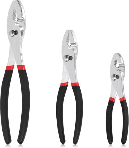 Tanstic Juego de 3 alicates para juntas deslizantes de 6 pulgadas, 8 pulgadas y 10 pulgadas, alicates de acero al carbono de alta resistencia con