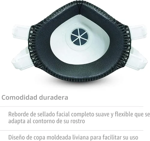 Miniatura 3 de Honeywell Safety Products SAF-T-Fit Plus - Mascarilla respiradora desechable P100 con válvula de exhalación, paquete de 1 (RWS-54020)