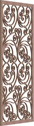 Miniatura 50 de 9 3/8"W x 24 3/8"H x 1/4"T Marilla Decorativos Paneles de Pared de Madera Calado, Abedul