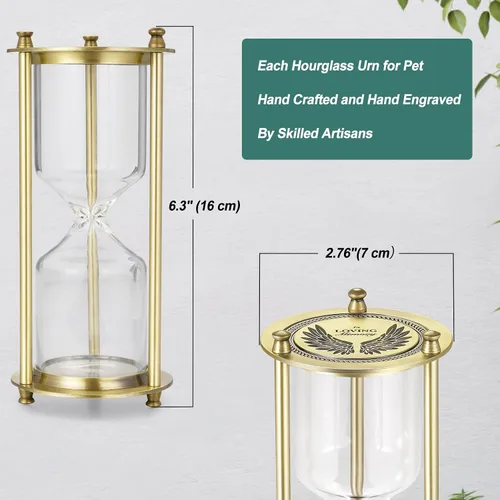 Miniatura 3 de Urna mediurma de reloj de arena para cenizas para cenizas para hombres y mujeres, urna de cremación para cenizas, urna conmemorativa de recuerdo
