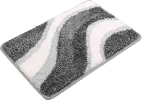 Miniatura 10 de KAMA BRIDAL Alfombra de baño de microfibra antideslizante, alfombra de baño rápida absorbente de agua, tapete de ducha ultra suave, parte trasera