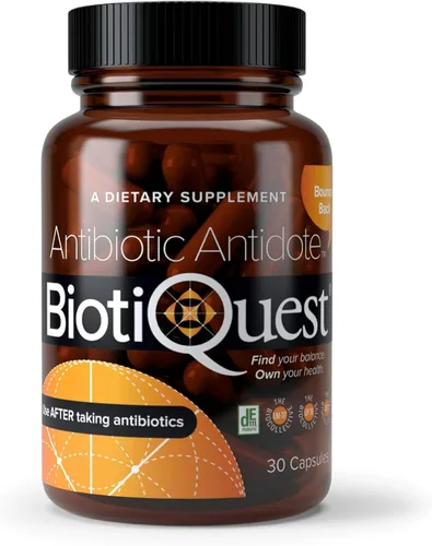 BiotiQuest Probióticos antibióticos antibióticos para reequilibrar el cuerpo después de tomar antibióticos, 20 mil millones de UFC, sin OMG y sin