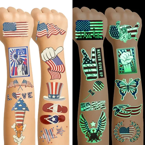 Miniatura 10 de Más de 150 tatuajes temporales con purpurina para niñas – Adhesivos impermeables envueltos individualmente – Sirena, unicornio, hada, mariposa y más