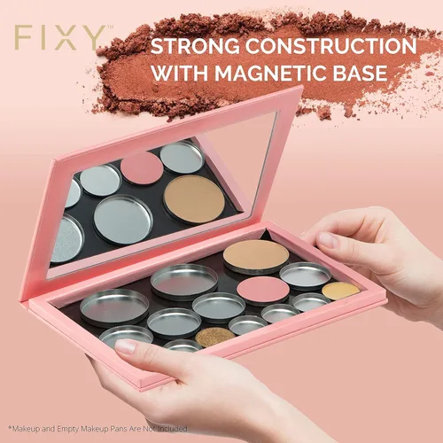 Miniatura 4 de FIXY Paleta magnética vacía grande del maquillaje con el espejo, organizador perfecto del maquillaje del viaje