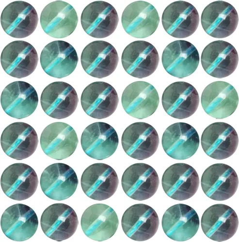 Miniatura 41 de Cuentas de piedra natural, 100 cuentas redondas de obsidiana negra de 0.315 pulgadas (0.315 in), cuentas sueltas de piedra auténtica