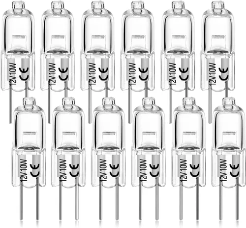 Miniatura 7 de BOGAO Bombilla halógena G4 T3 de 10 W, 120 lm, bombilla G4 bi-pin AC/DC12 voltios para luz de disco debajo del gabinete, candelabros, iluminación