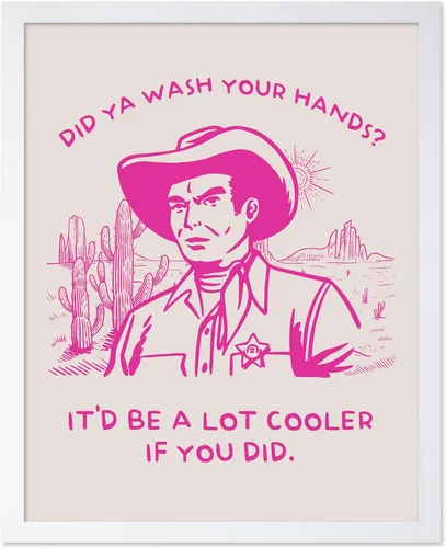 Miniatura 27 de Poster Master Póster retro de vaquera rosa con texto en inglés "Raise Hell", diseño de pared occidental, regalo para hombres y mujeres, decoración