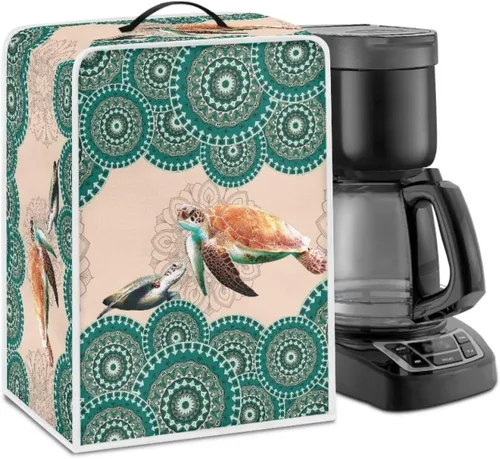 Miniatura 13 de DISNIMO Cubierta antipolvo para cafetera de mariposa azul, fundas para máquina de hacer café de cocina con mango superior, cubierta