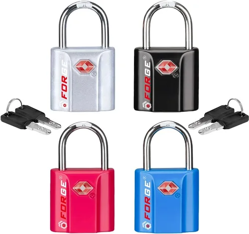 Candados de equipaje aprobados por la TSA, candados de viaje con llave plana ultra segura, con cuerpo de aleación de zinc