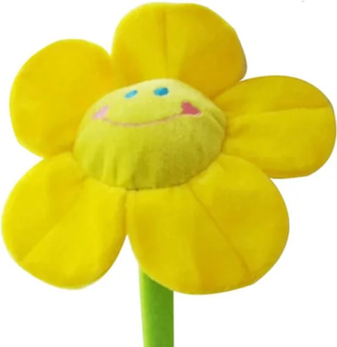 Miniatura 9 de Flor artificial de peluche, ramo de girasol de felpa con tallos flexibles, flores rellenas para decoración del hogar para bodas, fiestas, Morado