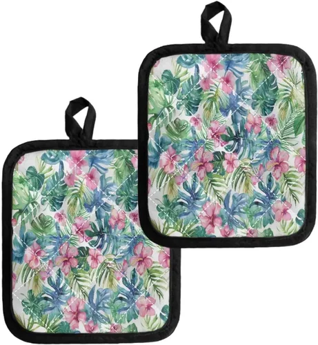 Miniatura 34 de UNICEU Porta ollas de mariposa con diseño de gallo, 2 paquetes para cocina, hornear, parrilla, cocinar, resistentes al calor, almohadillas calientes