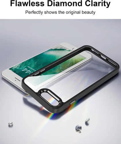 Miniatura 3 de HOOMIL Funda para iPhone 7 Plus/iPhone 8 Plus de 5.5 pulgadas, no amarillea, protección contra caídas, cubierta trasera dura transparente