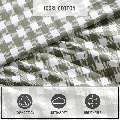Miniatura 125 de Eddie Bauer - Juego de ropa de cama de percal de algodón, decoración fresca y elegante para el hogar, sábanas de tamaño King