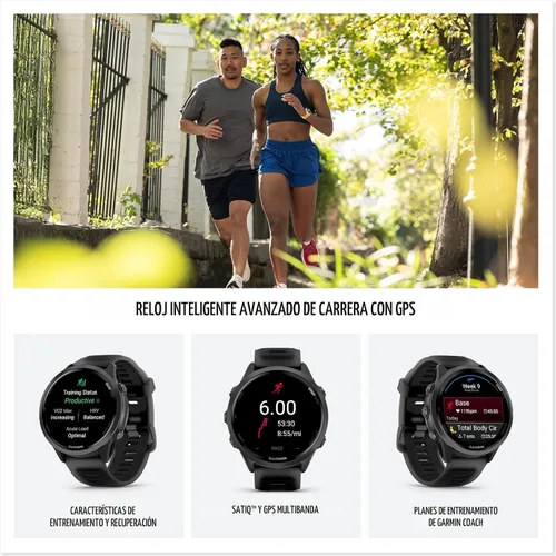 Miniatura 2 de Garmin® Forerunner® 570, 47mm, Reloj inteligente avanzado para correr y triatlón con GPS, pantalla AMOLED, funciones de entrenamiento y Pizarra/Negro