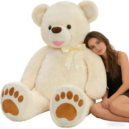Miniatura 18 de Tezituor Oso de Peluche Marrón Beige de 24 Pulgadas - Juguetes de Oso de Peluche para Niños y Niñas