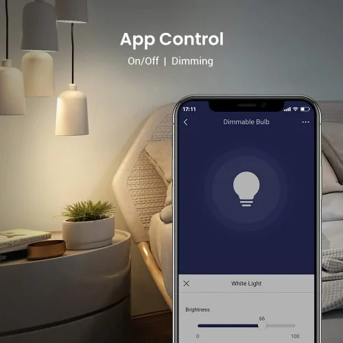 Miniatura 4 de Broadlink Bombilla inteligente Wi-Fi, luz LED regulable RGB multicolor cambiante, A19 E26 10W, funciona con Alexa, Google Home, Siri e IFTTT,