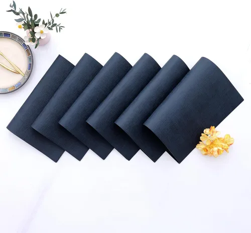 Miniatura 7 de Homaxy - Juego de 6 manteles individuales de piel sintética resistentes al calor para mesa de comedor, impermeables, lavables, limpiables, manteles