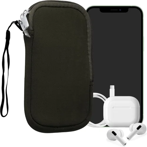 Miniatura 10 de kwmobile Funda universal para teléfono tamaño XS - 3,5/4 pulgadas - Funda de neopreno para teléfono inteligente con cremallera - Funda impermeable